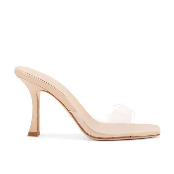 RAYE Julietta Mules in Natural shoes high heels clear PVC Revolve As Is 9 - Picture 2 of 13